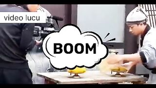 Cameraman's funny behavior