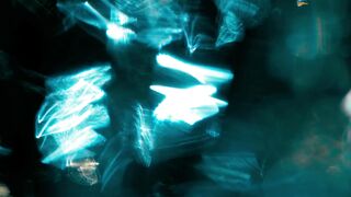 Blue crystal-like light leak overlay