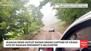 BREAKING: Iranian News Outlet Shows Drone Capture Of Crash Site Of Iranian President’s Helicopter