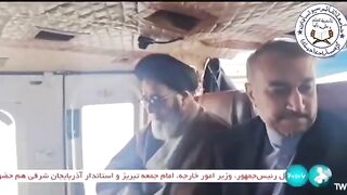 ایرانی صدر  شہادت سے کچھ دیر پہلے کے مناظر