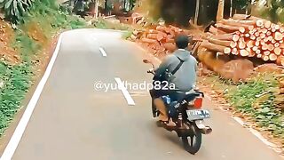 Driving tractor in a highway