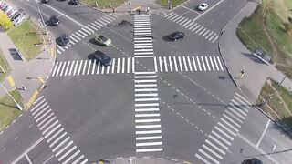 The first diagonal pedestrian crossing in Russia