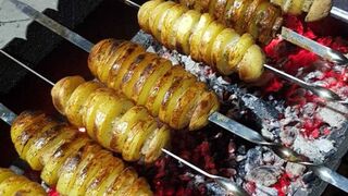 Potatoes on the grill