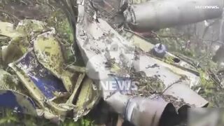 شاهد: قناة تركية تبث صوراً جديدة لحطام مروحية الرئيس الإيراني الراحل