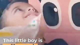 Shocked child in viral video from Gaza makes a recovery _ AJ #shorts