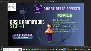 4- AE Basic Animation Step 1 | Live Class TLCC
