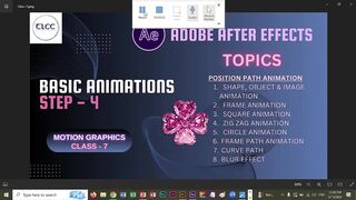 7- AE Basic Animation Step 4 | Live Class TLCC
