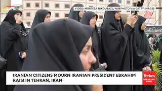 Iranian Citizens Mourn Iran's President Ebrahim Raisi, Who Died In A Helicopter Crash, In Tehran