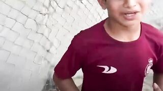 Palestinian child recounts a bombing he witnessed