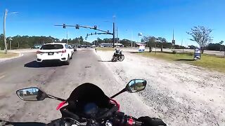 Biker Saves Girl from Creepy Man Chasing Her