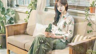 A Peaceful Moment at Home, Surrounded by Greenery