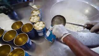 Ultimate Huge Rasgulla Making At Mega Factory Crave Eatables l Bhavnagar Street Food