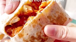 Kimchi Chicken Wrap Recipe video | #kimchi #chicken #wraprecipe #dinner #viralvideo