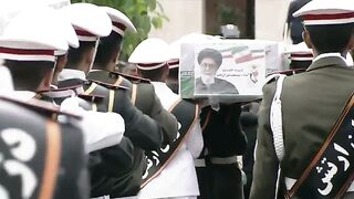 مراسم تشييع جثمان الرئيس الايراني ومرفقيه