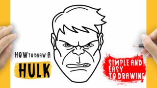 HOW TO DRAW FACE HULK EASY