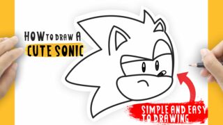 HOW TO DRAW A CUTE SUPER SONIC easy
