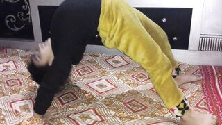 Baby little 4 years old gymnastic karti hoi