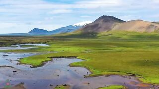 Beautiful stream and lakes