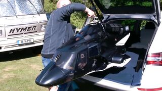 WORLD´S LARGEST RC AIRWOLF BLACK BELL-222 ELECTRIC SCALE 1:3.5 MODEL HELICOPTER FLIGHT DEMONSTRATION