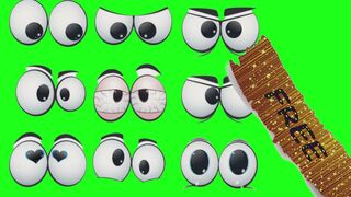 animated eyes green screen | cartoon eyes green screen