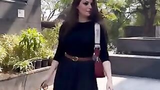 Beauty in black maxi dress