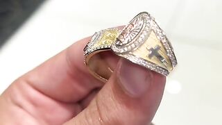 New Solid Gold Virgin Mary Ladies Ring
