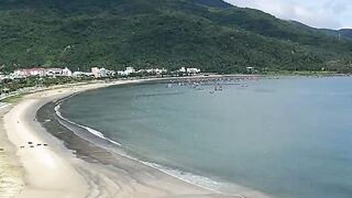 Beautiful Sea shore high view in Vietnam