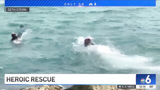 Good Samaritans caught on camera jumping into water to help teen crying for help in Florida