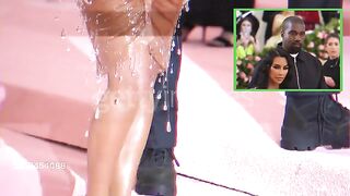 Graphic Social SOCIAL FIRST - Kim Kardashian West and Kanye West at The 2019 Met Gala Celebr