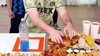Funny game play with food