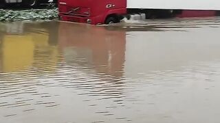 Lorry Vs water