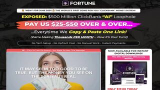 Fortune Review: World’s First Done-For-You ClickBank Money System!