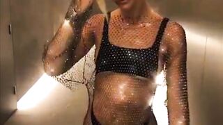 Womens Rhinestone Sheer Mesh Fishnet Sleeveless Tank Mini Dress  Bikini Beach Cover Up Dress Clubwear