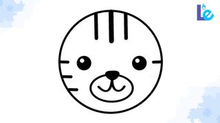 TIGER FACE DRAWING EASY