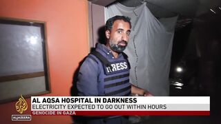 Doctors, patients struggle in darkness as Al-Aqsa Hospital power generators shut down