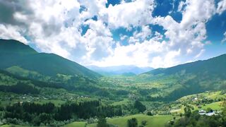 HD Peaceful Valley in the Mountains Video_Background - No Text - No Sound @OneMinuteVideo.