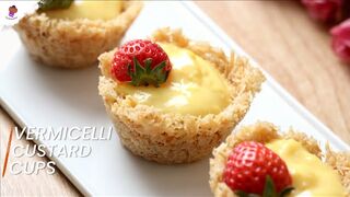 Vermicelli Custard Cups_ Custard in Vermicelli Cups _ Quick Dessert Recipe