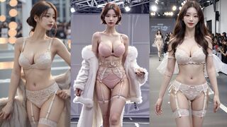 Ai Girl She smiles only at me during the garter belt lingerie runway Lookbook