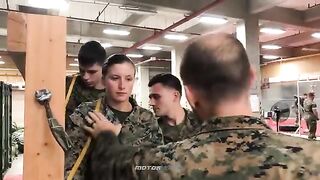 US Marines Paratroopers Jump from KC-130 Hercules and UH-1N Huey