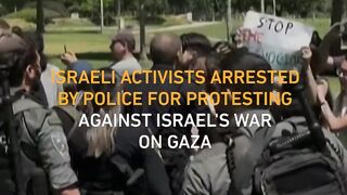 Israeli activists arrested for protesting outside US consulate against war on Gaza