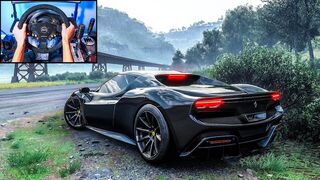 1100HP Ferrari 296 GTB - Forza Horizon 5 (Steering Wheel + Shifter) Gameplay