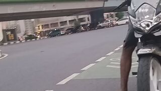 the atmosphere of the city of Jakarta in the afternoon