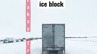 Drive through the road full of snow