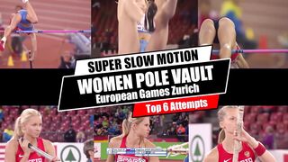 [Super SlowMotion] Top 5 Women Pole Vault European Championship Zurich