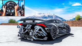 Bumperless Twin Turbo Lamborghini Huracán - Forza Horizon 5 (Steering Wheel + Shifter) Gameplay