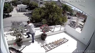 Ladder climb gone wrong