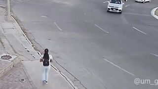 This woman just cheated death