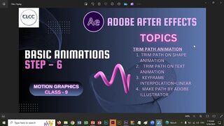 9- AE Basic Animation Step 6 | Live Class TLCC