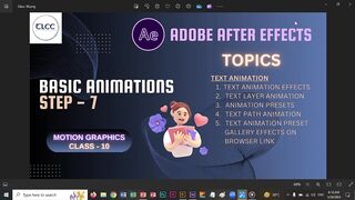 10- AE Basic Animation Step 7 | Live Class TLCC
