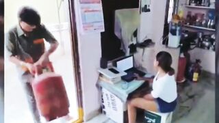 student in online class